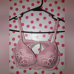 Victoria Secret Dream Angels Pushup Bra Size 34C Light Purple Lace EUC